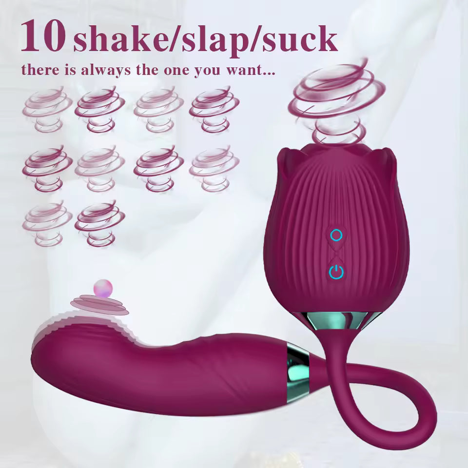 Hot Sell Rose Jump Bullet Vibrators Woman Masturbating Sex Toys 10 Speed Toy G-spot Vibrate Dildo Bullet Vibrator